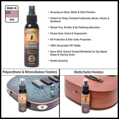 8 pc. Guitar Care Starter Kit for Cleaning, Repair & String Changing Tools,