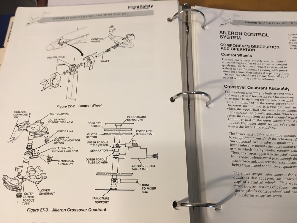 Citation VII Maintenance Training Manuals, a 2 vol. set