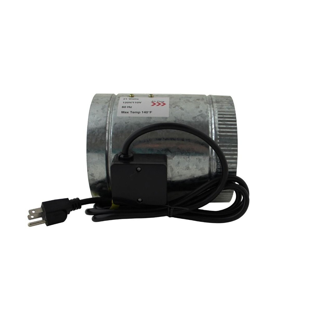 6" Inline Duct Boost Fan push conditioned air into all areas improve efficiency