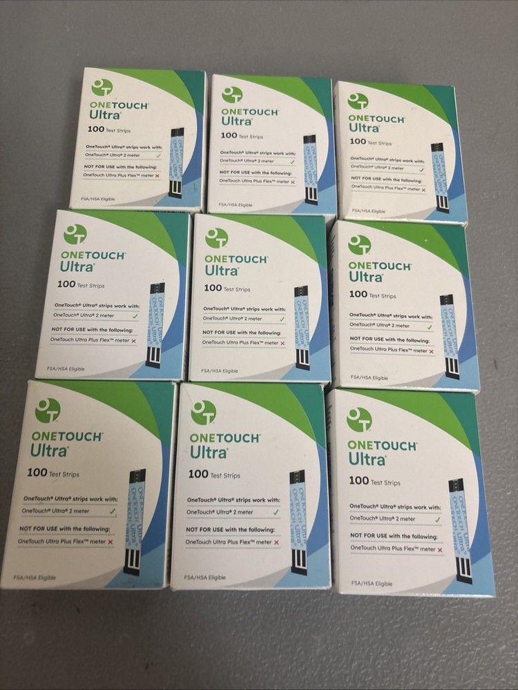 one touch ultra test strips 100($ 20Ea Box) Exp.5/31/26