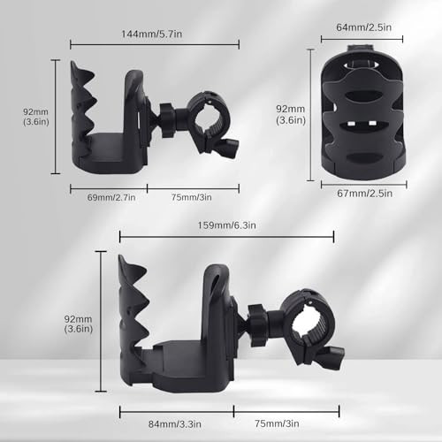 Stand Cup Holder Clamp Attachment Microphone Stand Adjustable Water Bottle