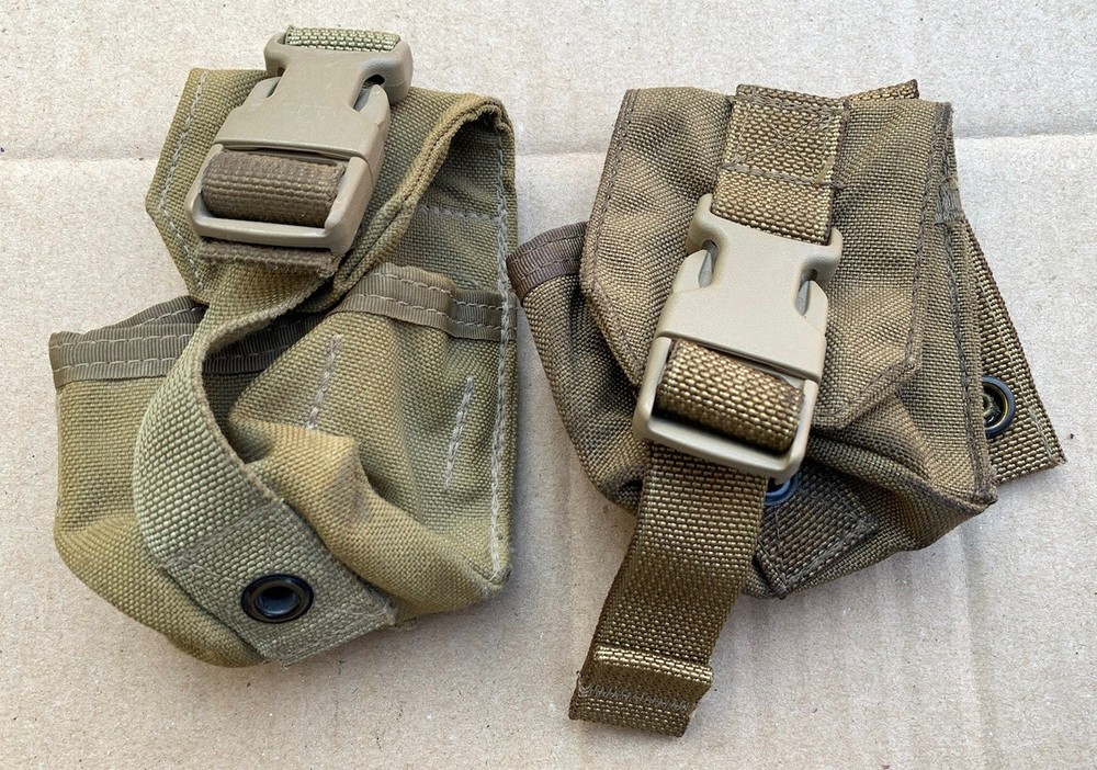 2x USMC Desert Tan Grenade Pouches