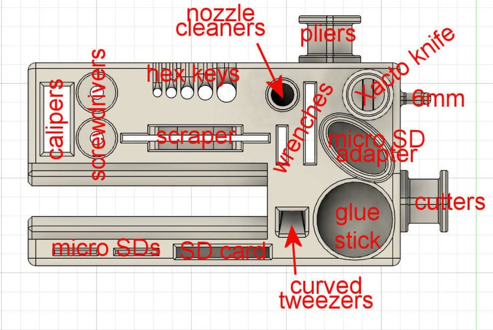 Ender 3 Tool Holder Organizer - Desktop Workshop Storage Rack for Small Tools He
