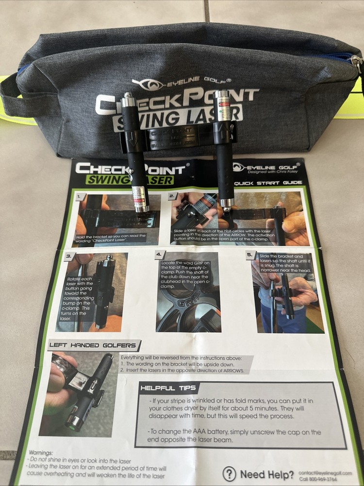 Check Point Swing Laser System - Fix Your Slice, Perfect Golf Swing Trainer w...