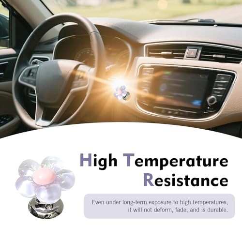 Resin Flower Engine Ignition Button Cover, Push Engine Button 1 PC Purple