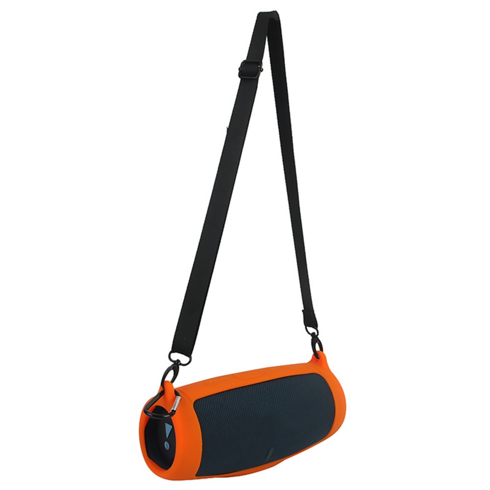 Orange Silicone Cover Pad With Strap For JBL Charge 5 Bluetooth Speaker n