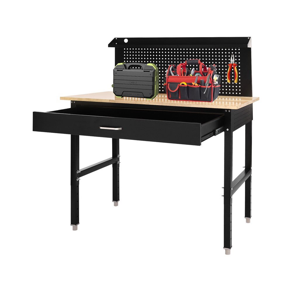 Adjustable Garage Workbench Work Bench for Garage Office Home 48"×24''