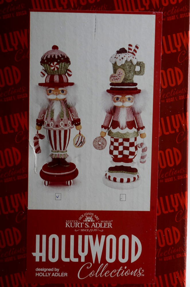 Kurt Adler Hollywood Nutcracker Candy Cupcake Hat Nutcracker w Box 16.5" EUC