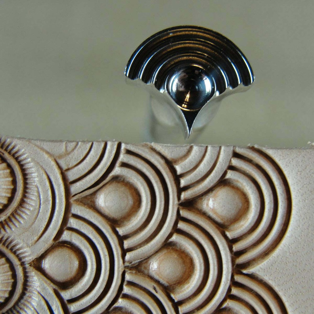 Stainless Steel Barry King - #3 Loop Shell Geometric Stamp (Leather Tool)