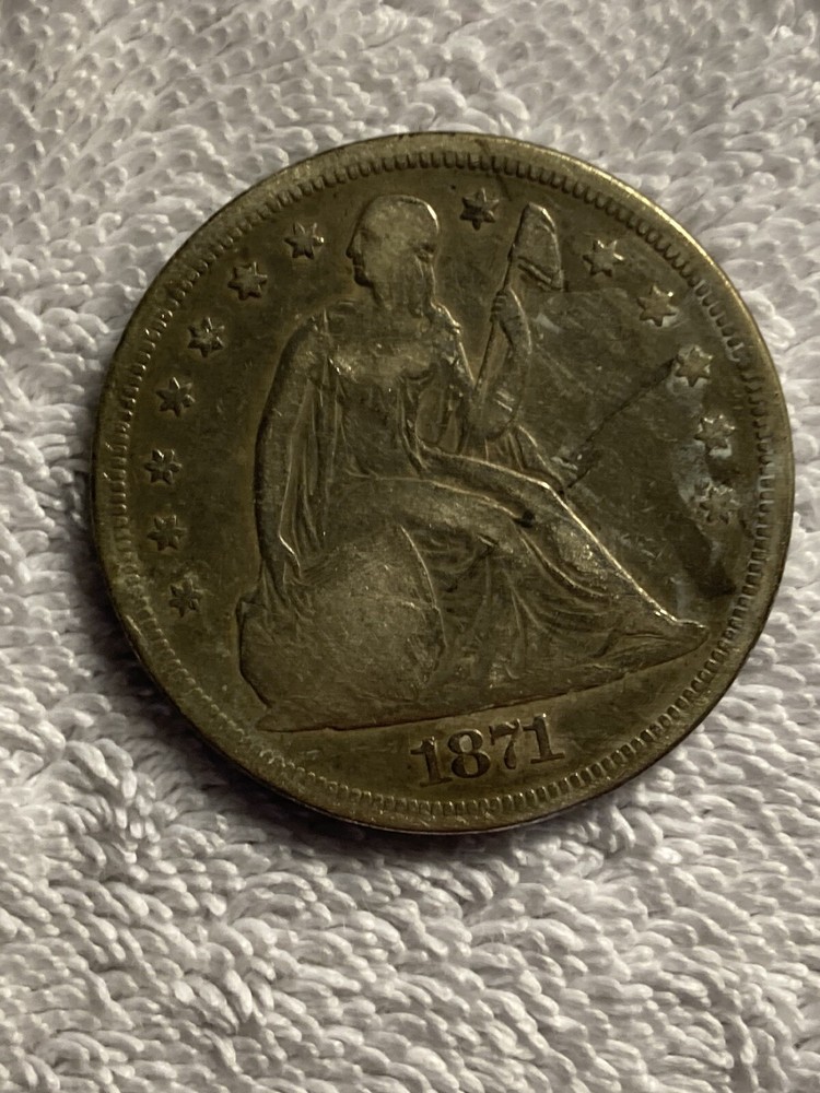 1871 seated liberty dollar