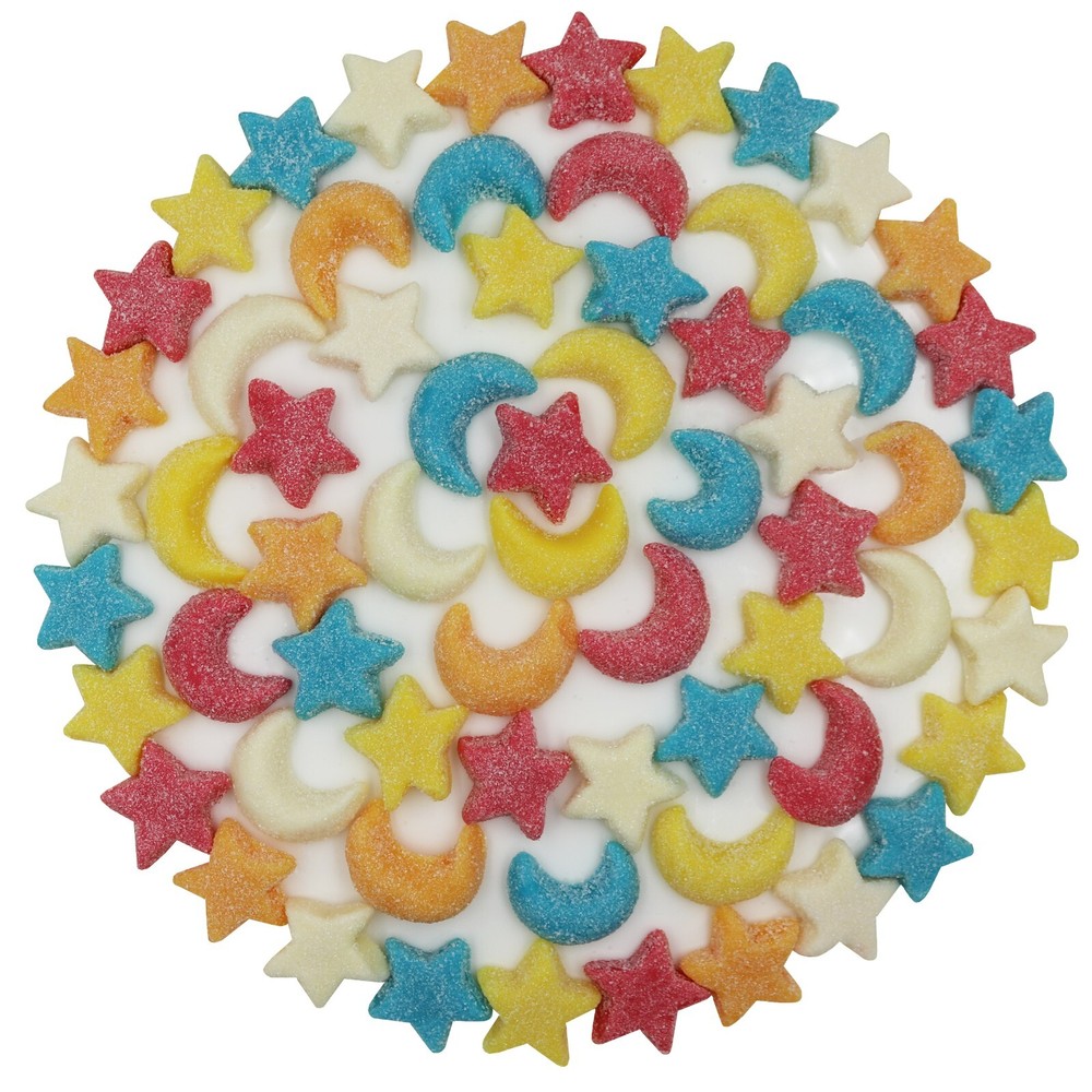GLITTERY SOUR STARS & MOONS GUMMY