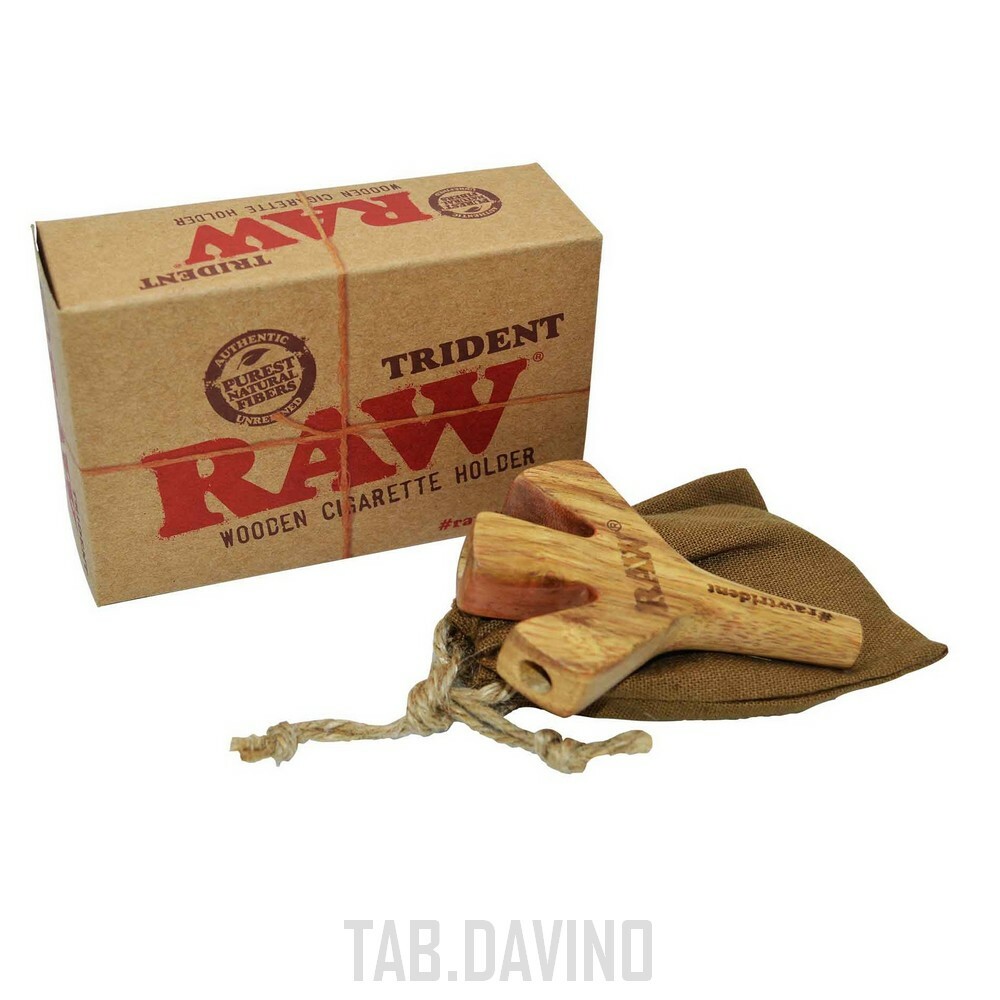 Raw Trident Wooden Cigarette Holder Triplo