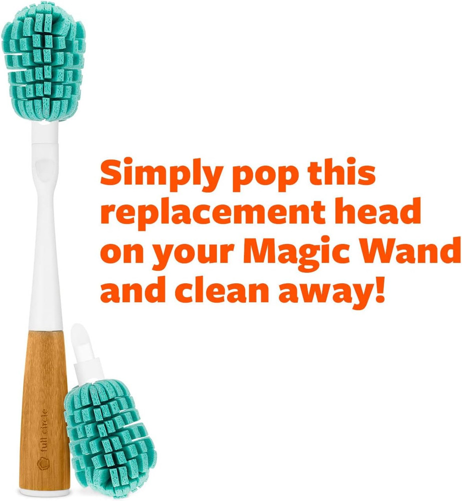 Replacement Sponge Head for Magic Wand - Non Scratch Glass Safe Scrubber