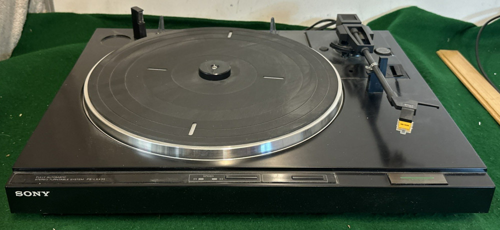 Sony PS-LX435 Stereo Full Automatic Turntable System Record Player TESTED