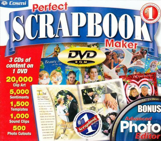 Perfect Scrapbook Maker PC DVD scrapbooking templates creative projects tools!