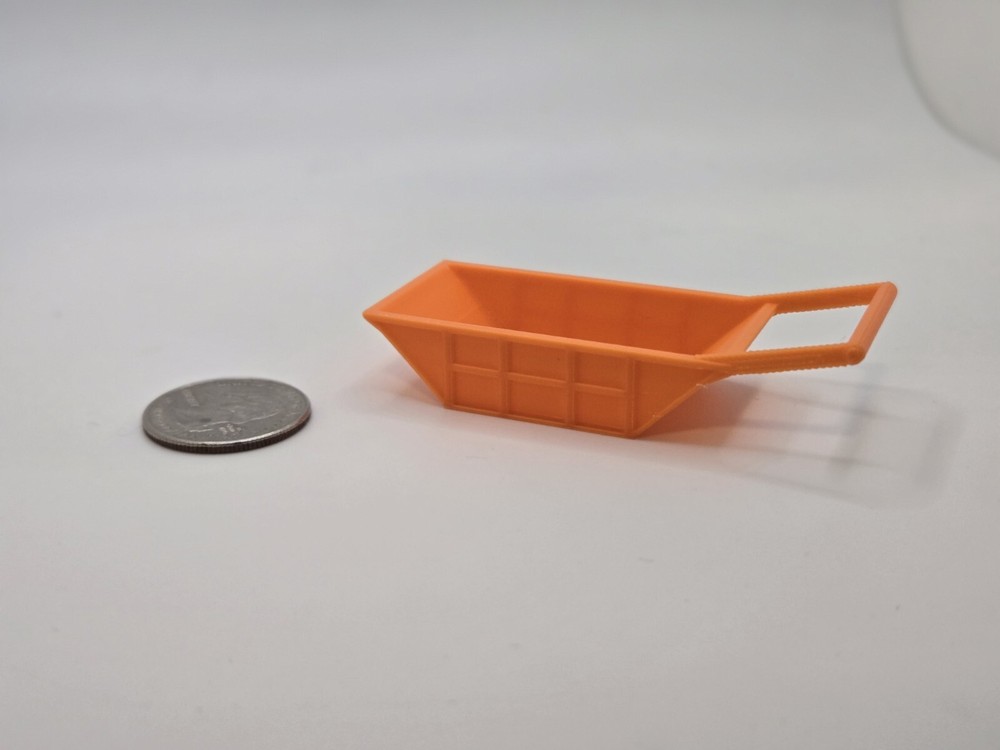 Custom 1/87 Scale 12 Cubic Yard Bedding Box in Orange