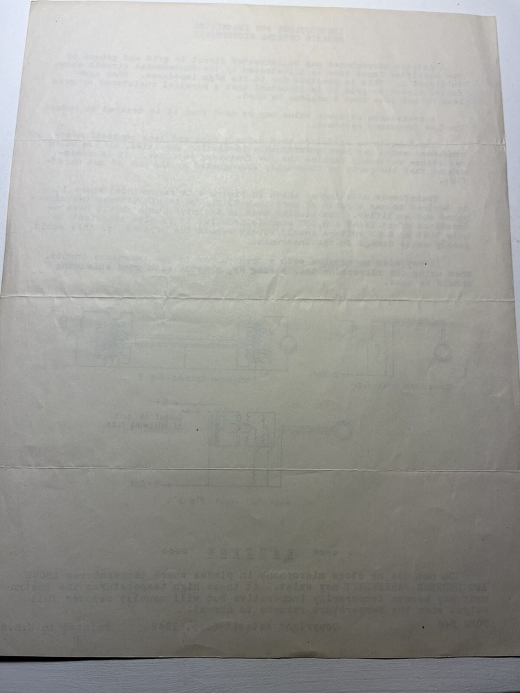 ASTATIC CRYSTAL MICROPHONE INSTALLING 1 page INSTRUCTION ORIGINAL 1948 JO1353