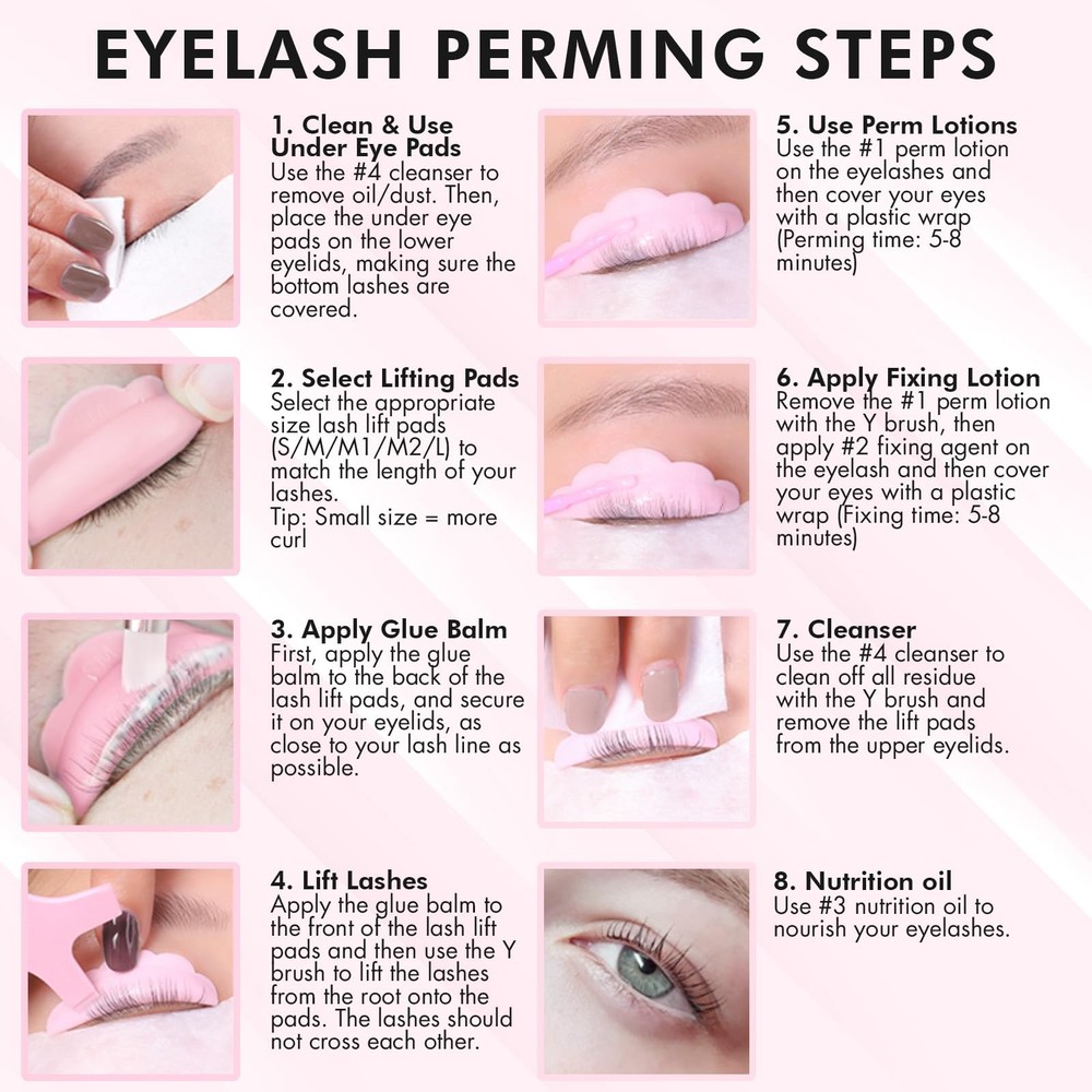 Lash Lift Eyebrow Lamination Kit 2-in-1 Solution DIY Perm 15 Applications BLK7