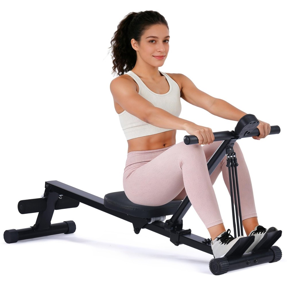 Exercise Rowing Machine Rower w/LCD Display 276 LB Capacity Home Gym