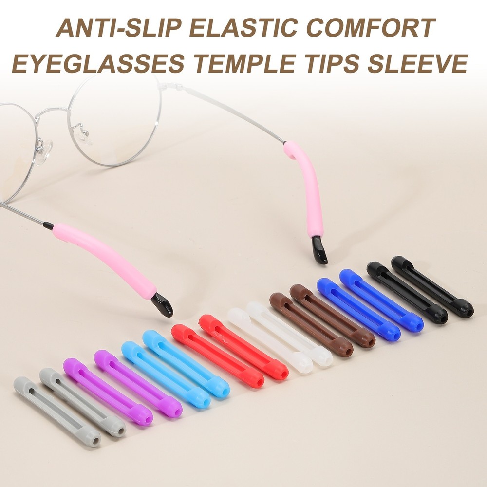 Eyeglasses Temple Tips Sleeve Retainer, 6 Pair Retainer, Clear
