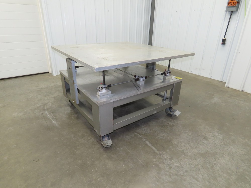1" Aluminum Top Machine Base Weld Table 45x43" Work Bench Table Joyce Screw Jack
