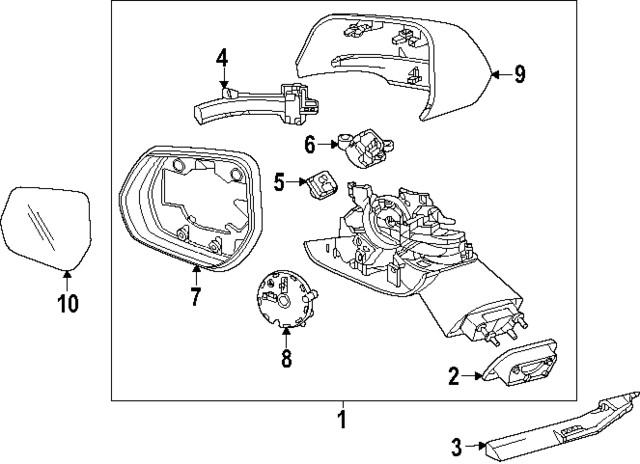 Genuine GM Mirror Glass 42826982
