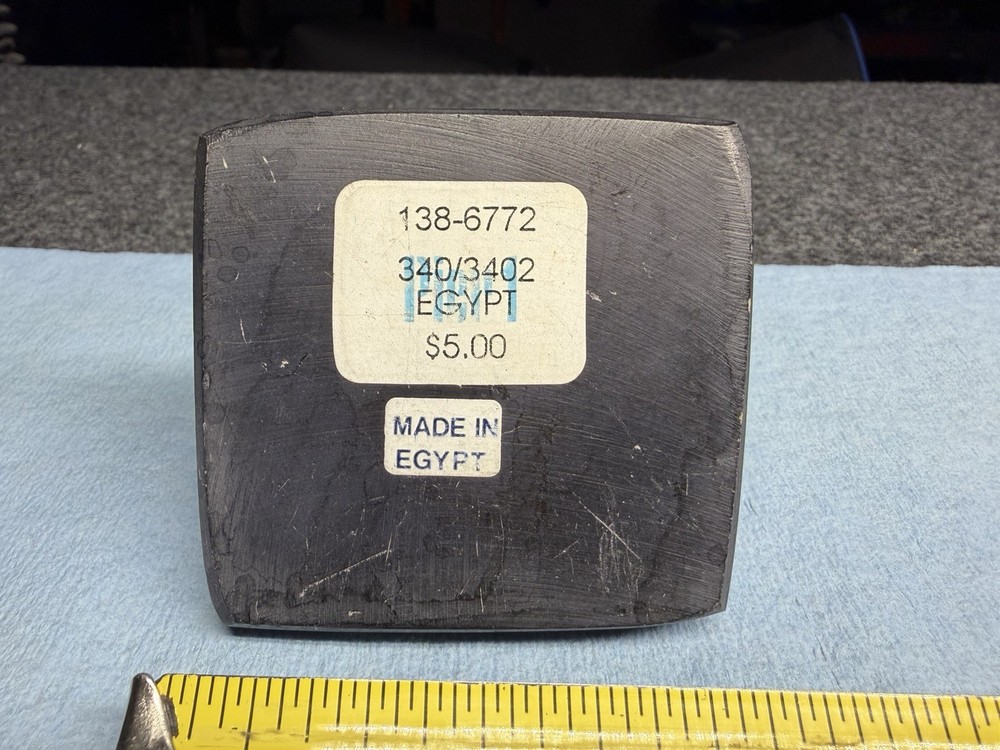 Vintage Egyptian Basalt Pyramid Hieroglyph Solid Stone Hand Carved