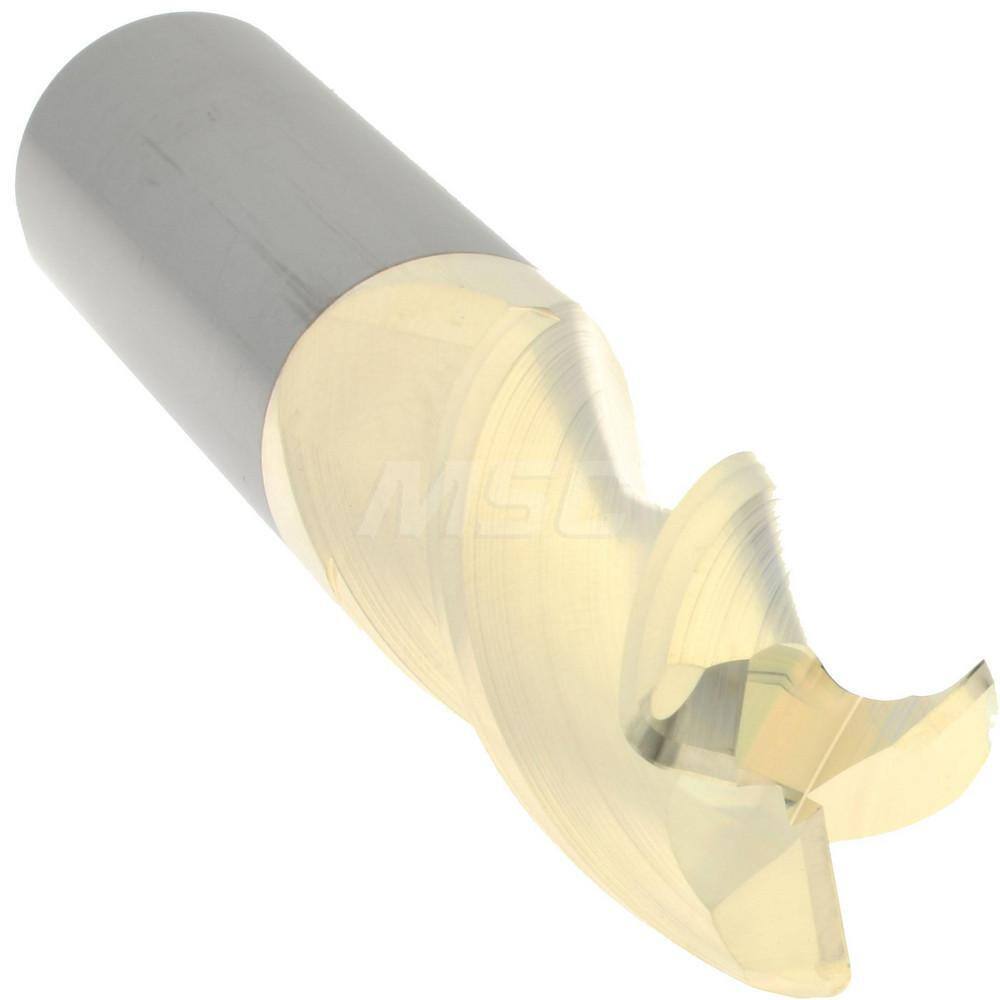 Accupro 3/4" Diam 3 Flute Single End Solid Carbide 0.09" Corner Radius End Mi...