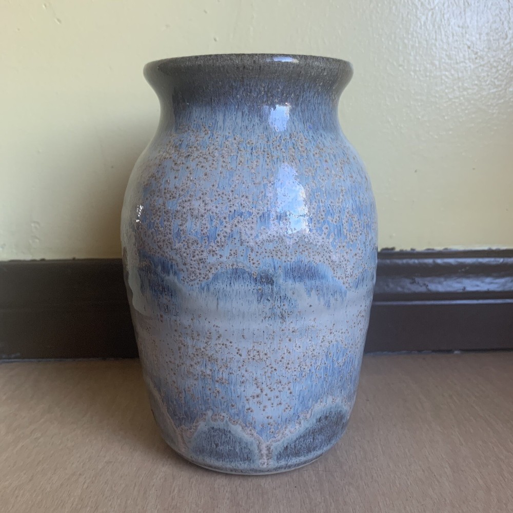 Signed Vase cup Glazed Pottery Early 90’s plants decor