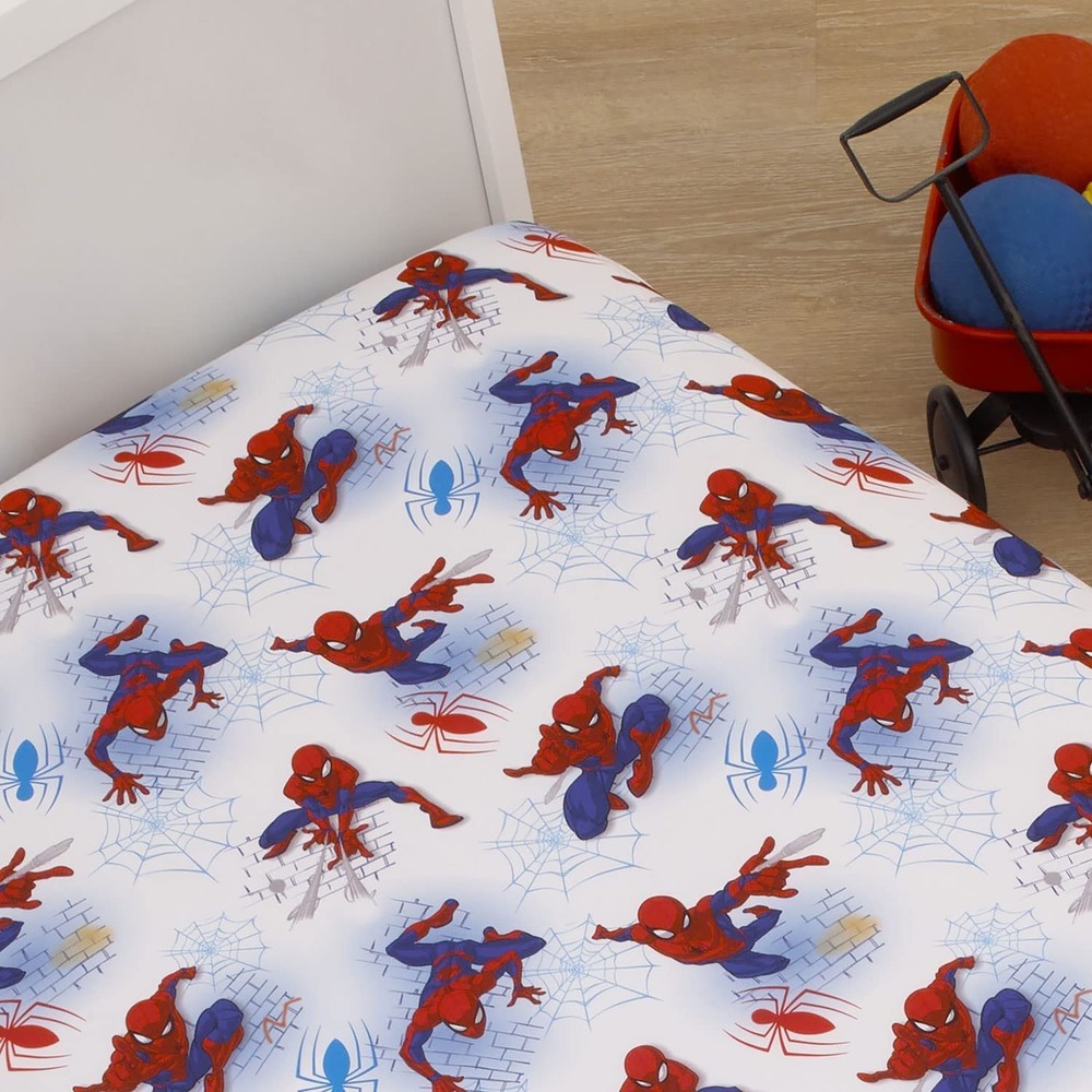 Marvel Spiderman Fitted Crib Sheet 100% Soft Microfiber