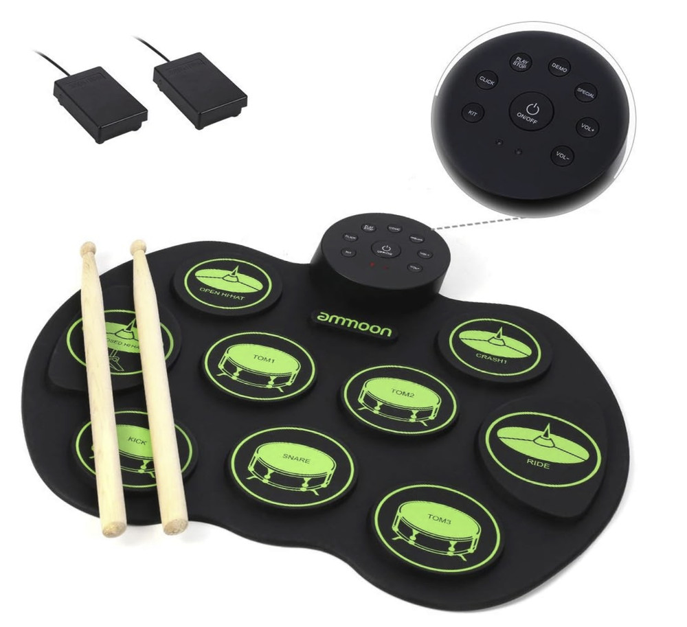 Electronic Drum Mat,Foldable Electronic Drum Kit Portable Electronic Drum Set