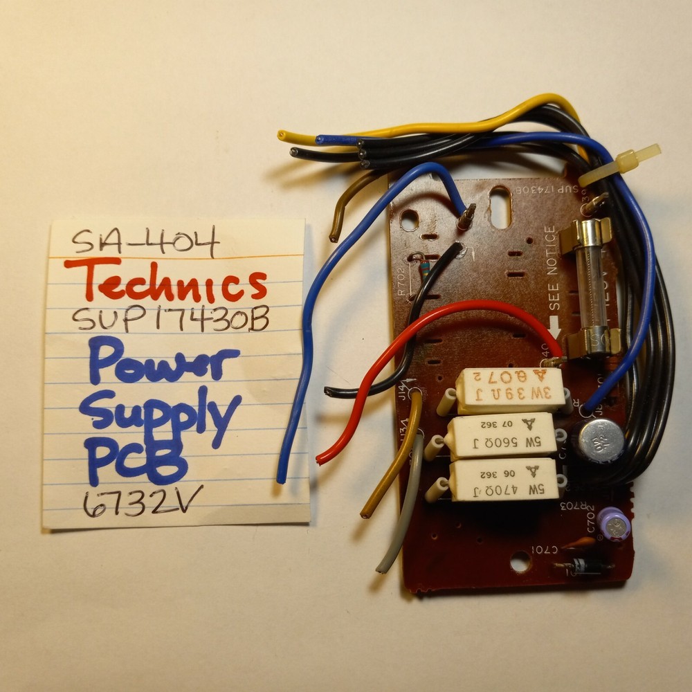 📈 TECHNICS ⚡️ SUP17430B POWER SUPPLY PCB ⚡️ SA-404 STEREO RECEIVER