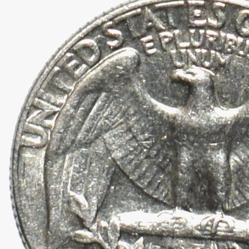 1974 Quarter Error No Mint Mark Missing Claw/Foot, Weak Strike, Missing I's DD +