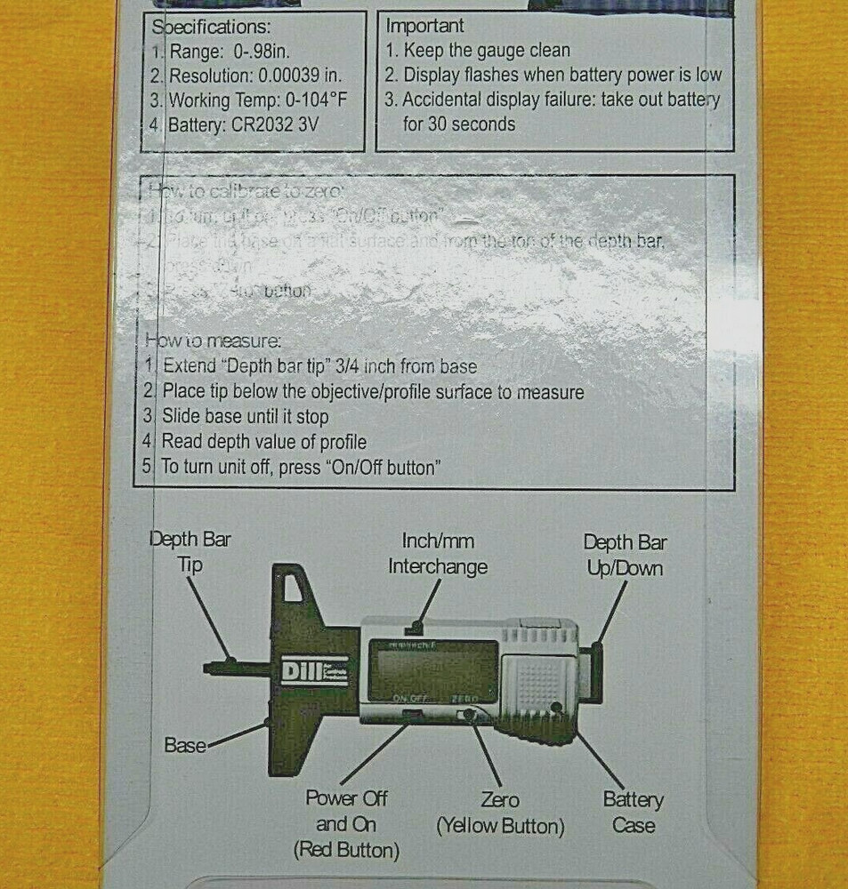 Digital Tire Treads Depth Gauge-Dill - 5800