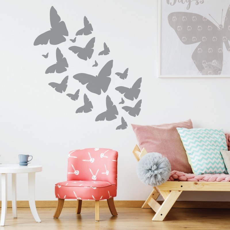 KIDS Reusable Plastic Stencils (5 pcs) // BUTTERFLY #2