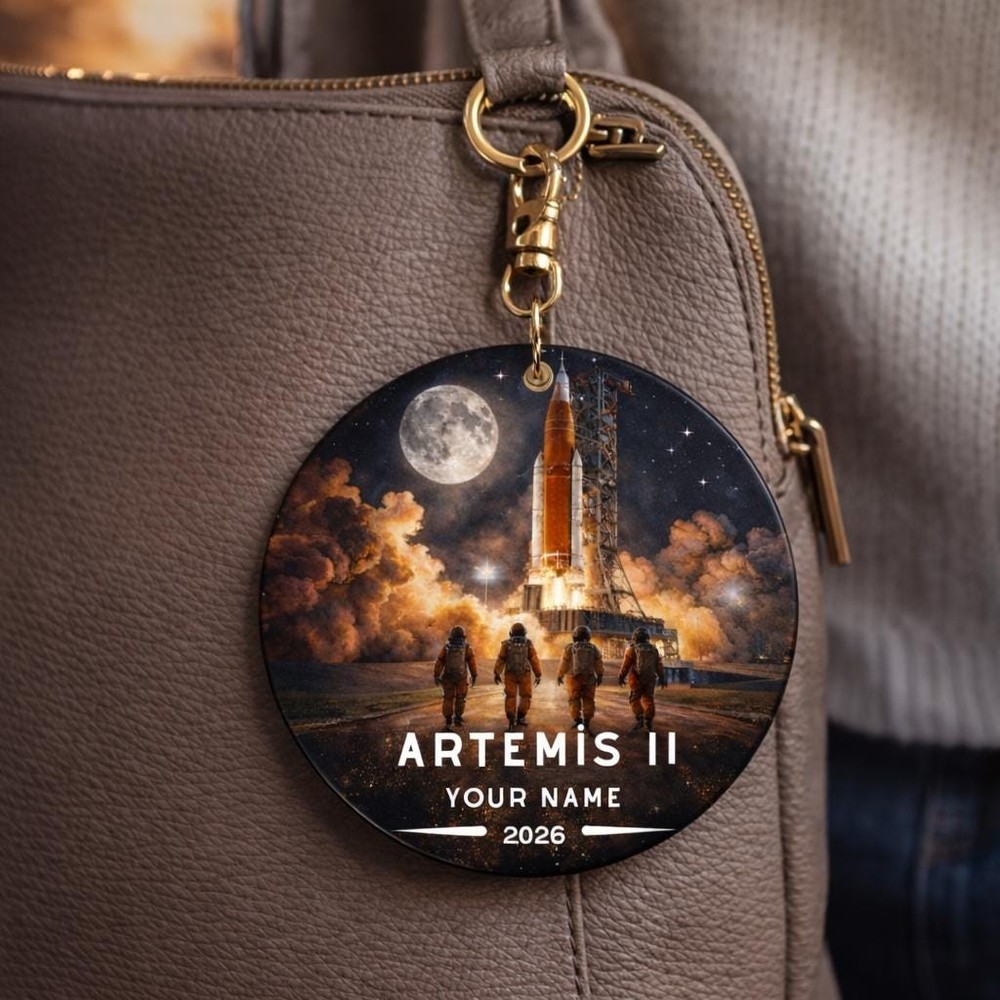 Artemis II Ornament, Personalized Rocket Launch Keepsake