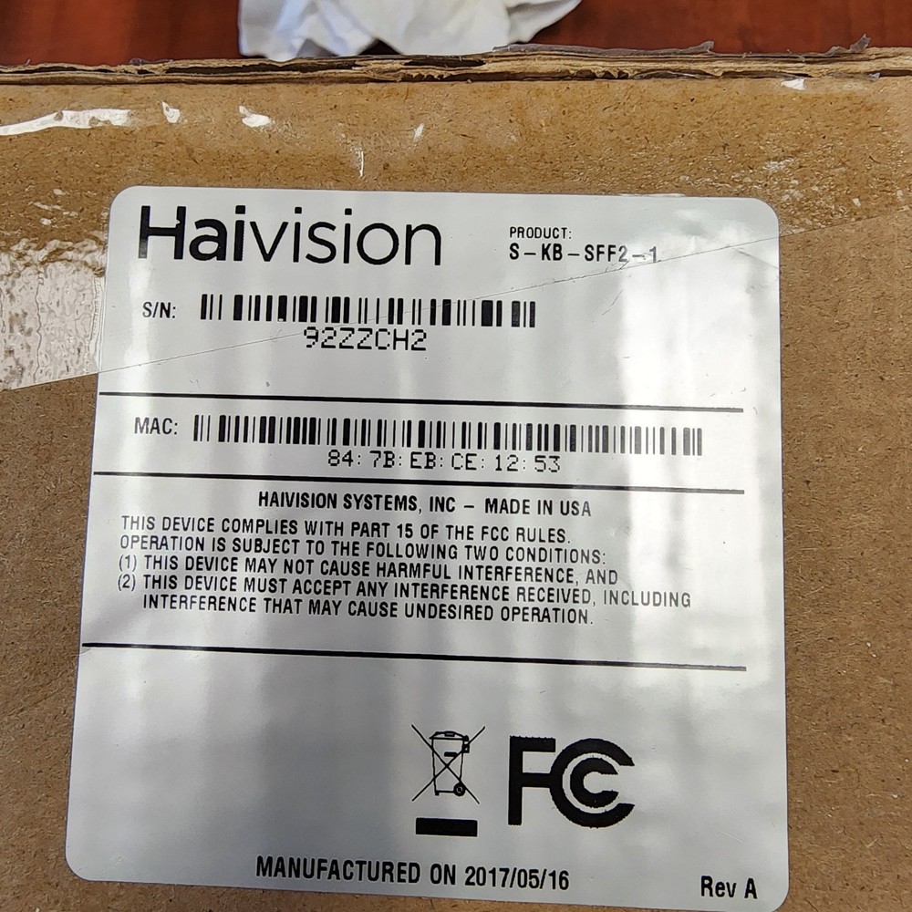 Haivision KB Mini 2 H.264 & HEVC SD/HD Encoding/Transcoding Appliance Encoder