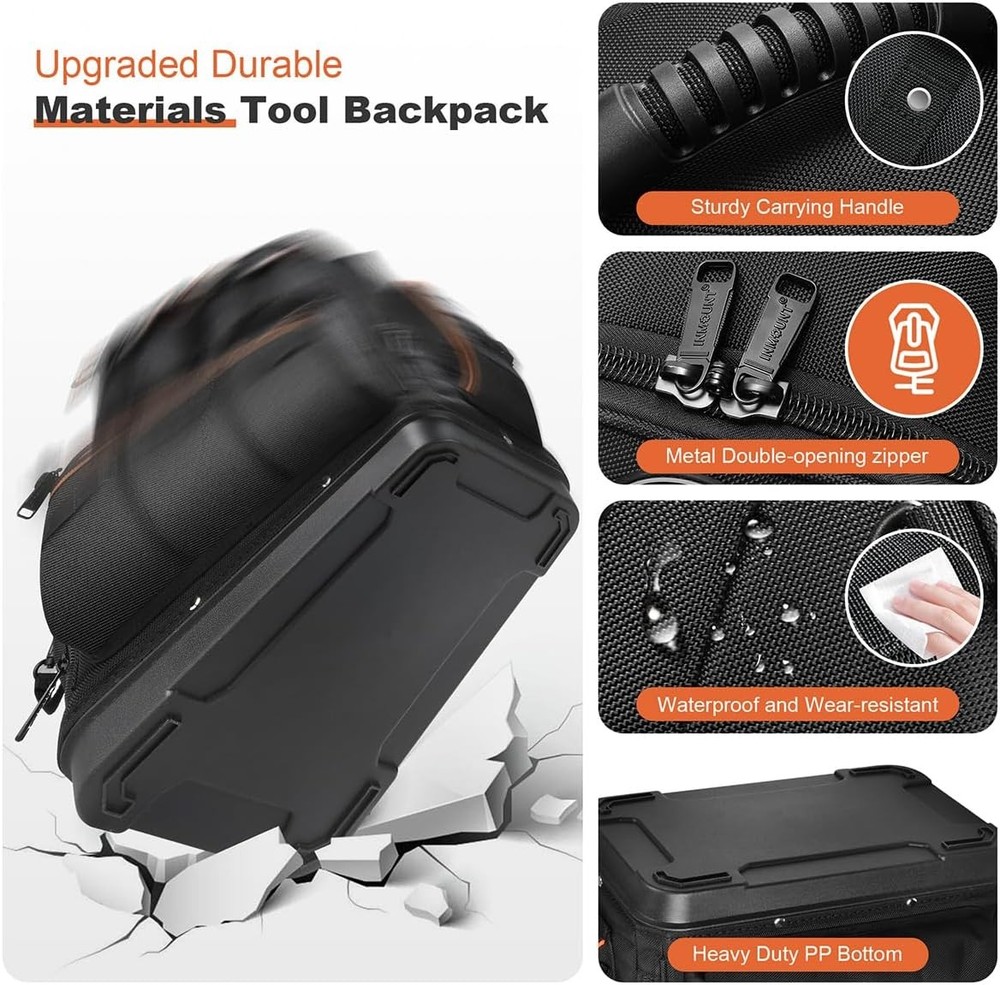Tool Backpack Heavy Duty – Tool Backpack with Molded Base