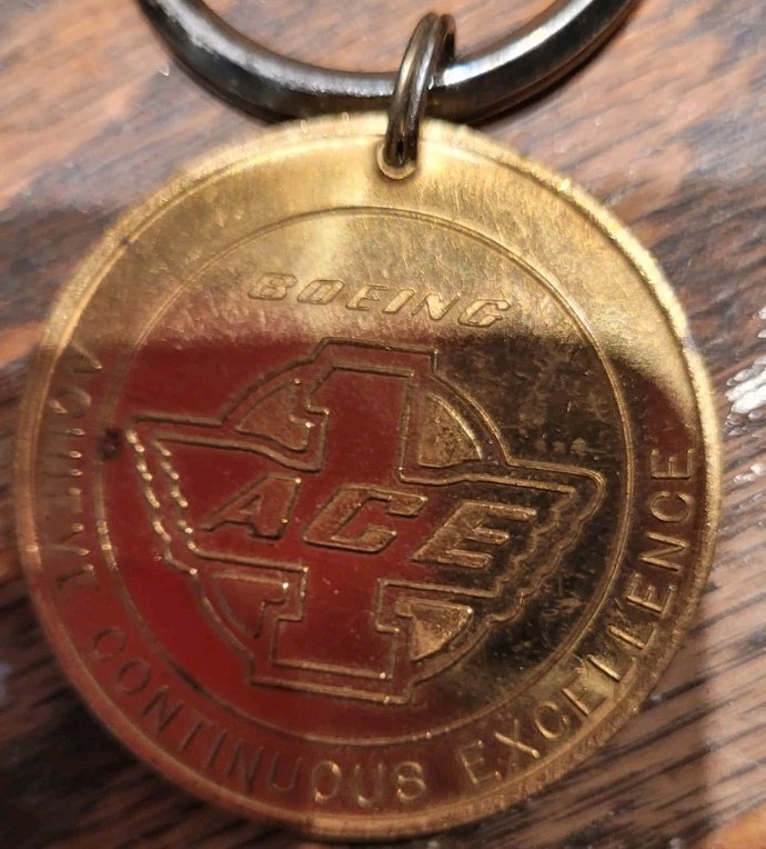 Seattle Boeing Ace Achieve Continuous Excellence Keychain