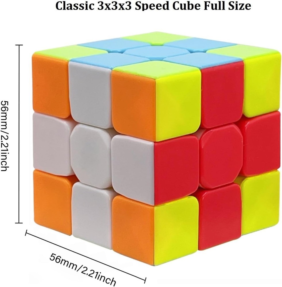 Stickerless 3x3 Speed Cube Puzzle - Perfect for Skill Development & Fun