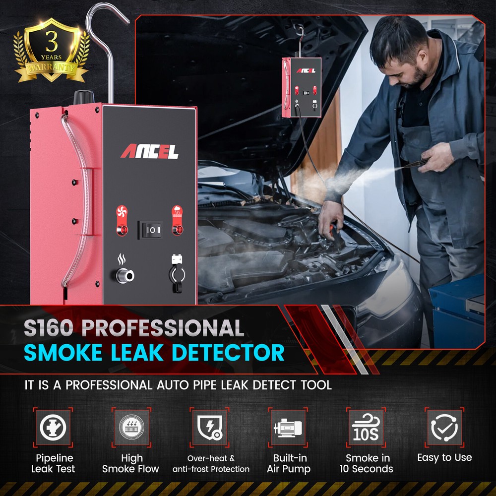 Automotive EVAP Smoke Leak Detector Machine Pipe System Vacuum Diagnostic Tester