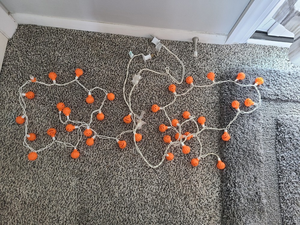 Vintage Pumpkin Blow Mold HALLOWEEN String Lights   2 Sets