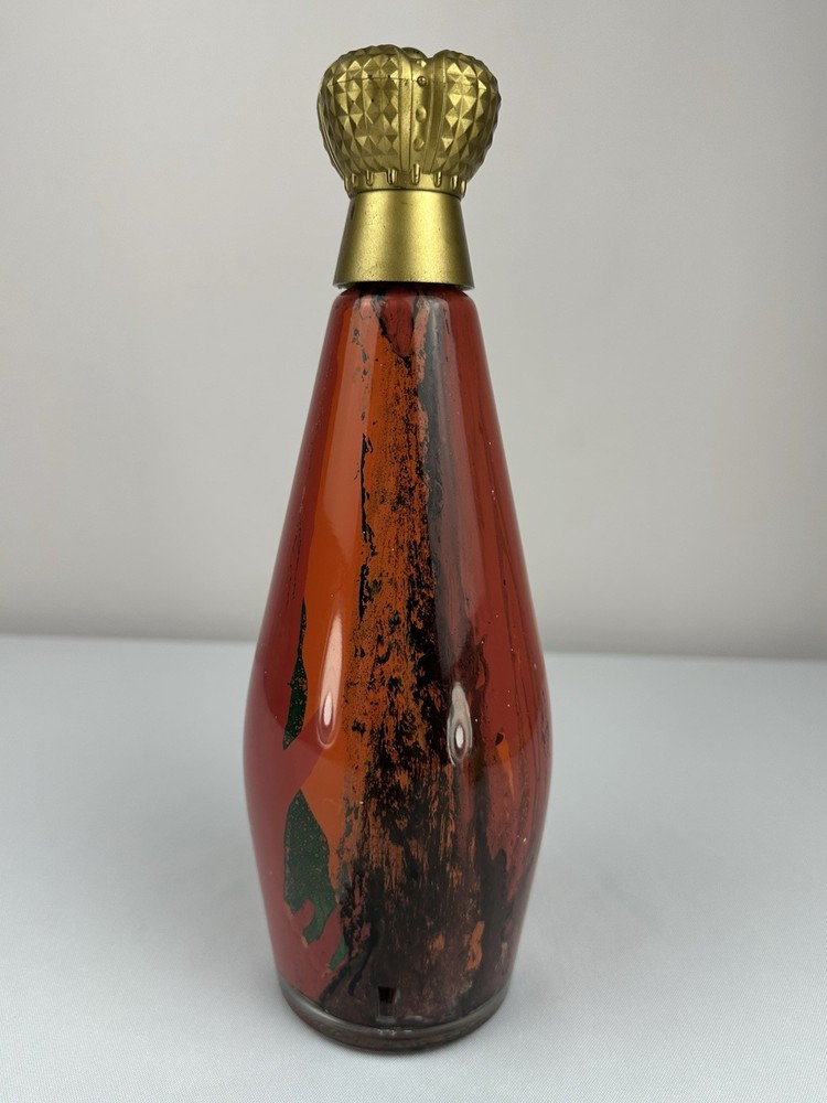 Painted Glass Alcohol “S” Bottle