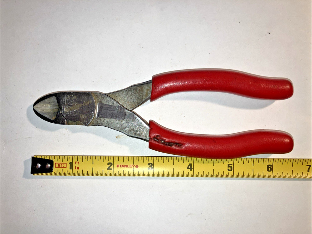 Snap-on Tools 86CF 6" Diagonal Cutters Red Soft Grip USA