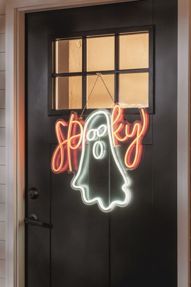 Mudpie - Halloween - Neon Ghost Door Hanger - 40060124