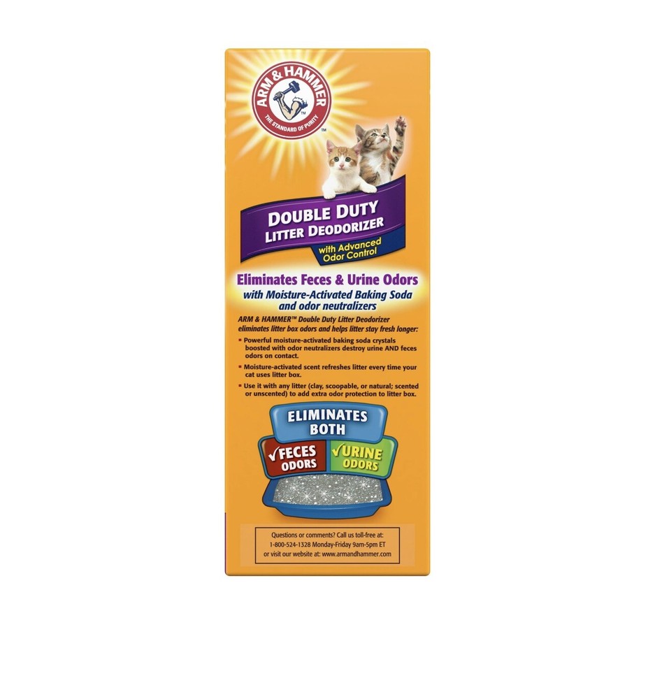(2 pack) Arm & Hammer Cat Litter Deodorizer Double Duty 33oz. Eliminates Odor