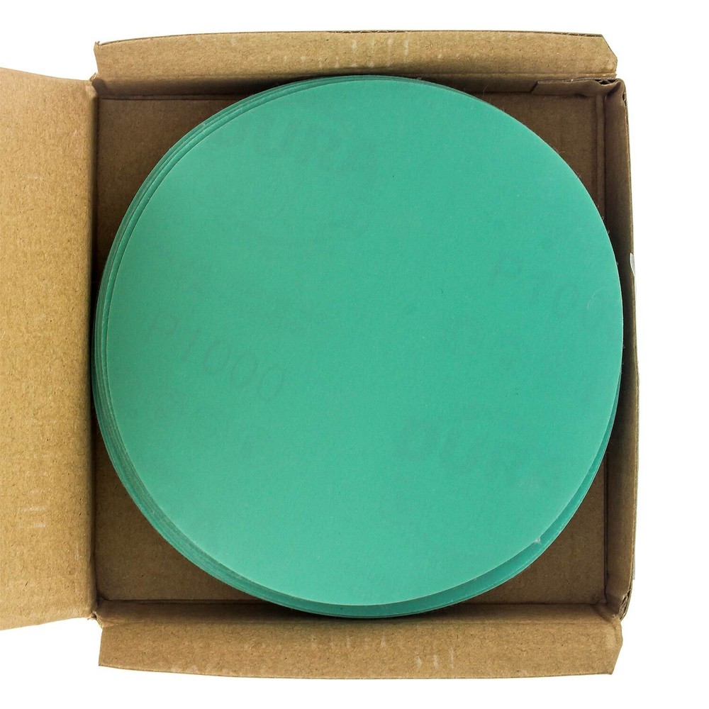 50PK - 1000 Grit 5" Green Film - Hook & Loop Sanding Discs DA Sanders