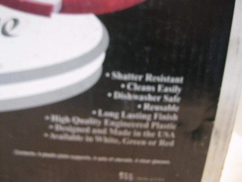 Stack N' Serve Set Stackable Red Plate Supports, Utensils & Glasses Set of 4 NIB