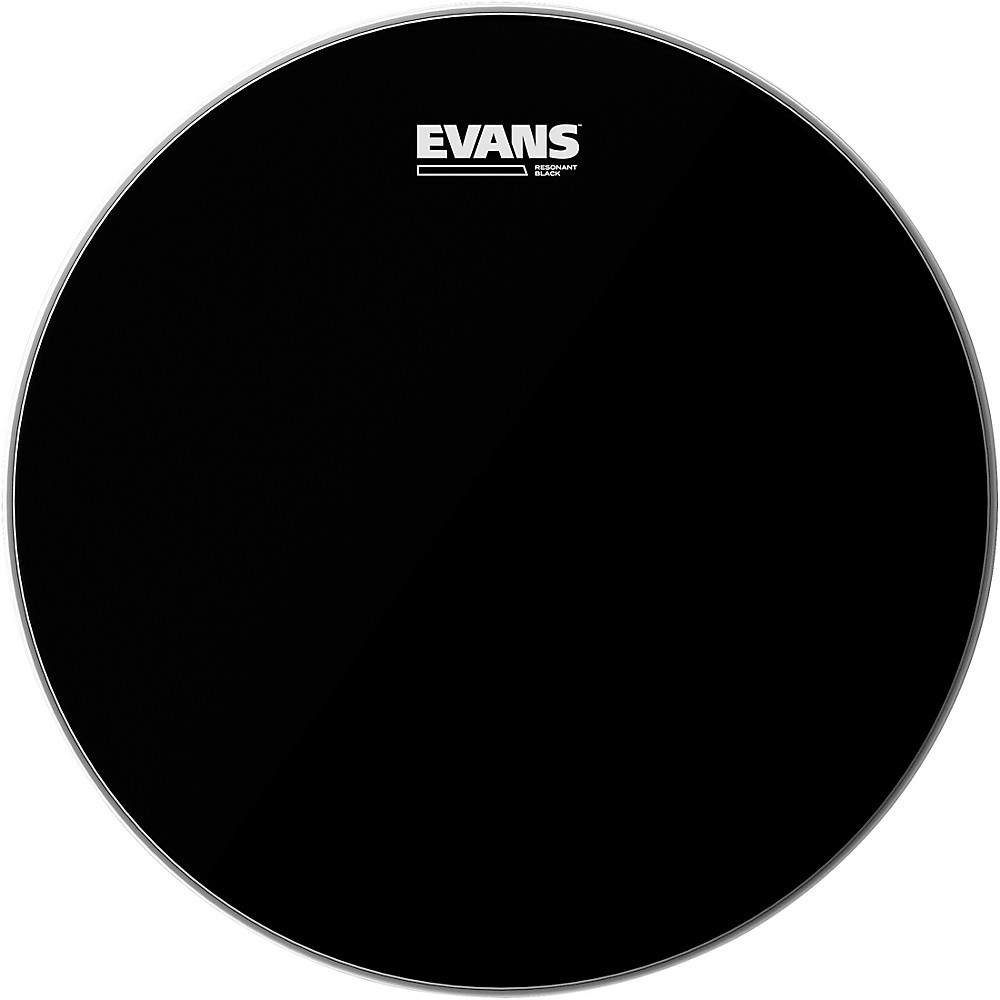 Evans Resonant Black Tom Drumhead  10 in.