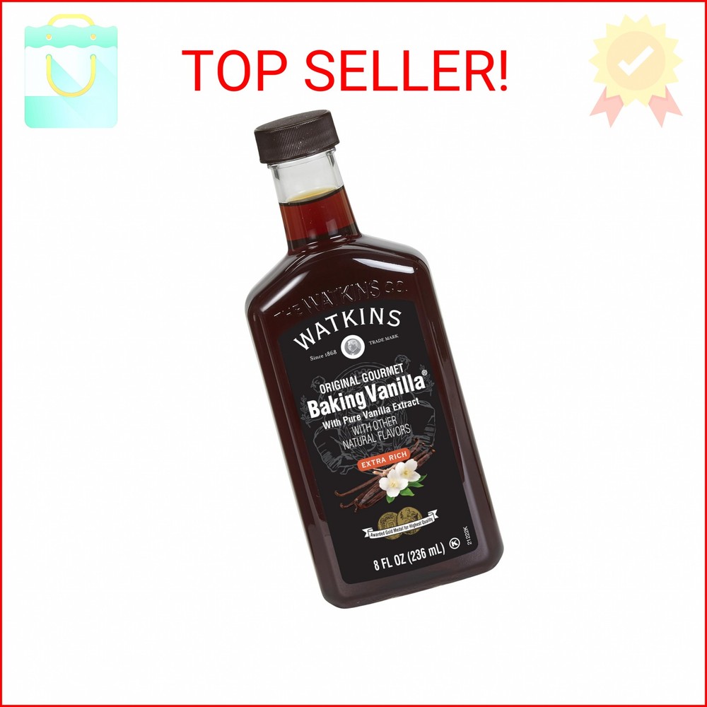 Natural Gourmet Baking Vanilla Extract, 8 fl. oz. Bottle - 1-Pack